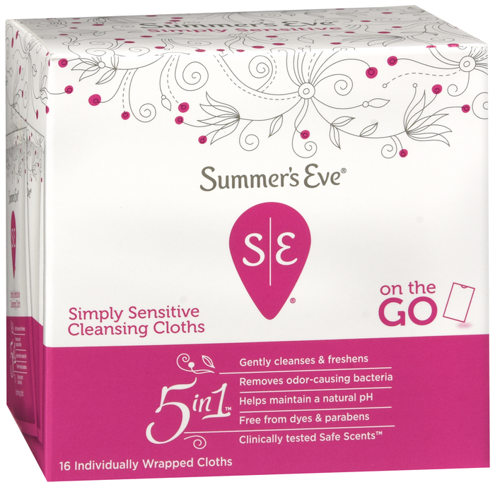 Summer's Eve Sensitive Skin Feminine Cleansing Cloths 16ct