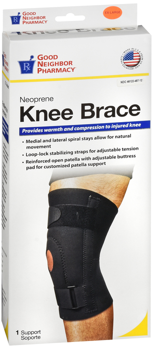 Good Neighbor Pharmacy Neoprene Knee Brace Black Extra Large 1ct