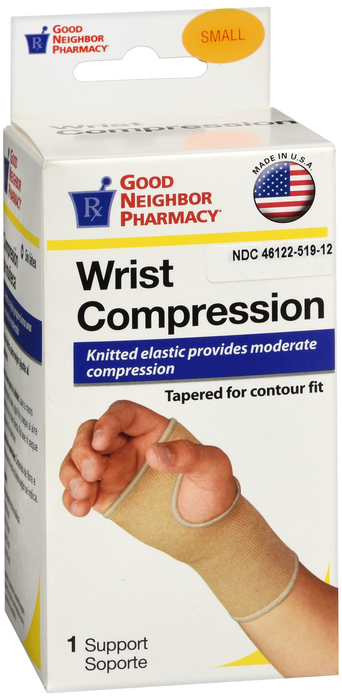 Good Neighbor Pharmacy Wrist Compression Beige Small 1ct