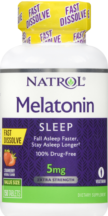 MELATONIN 5MG FD STRAW TAB 150CT NATROL