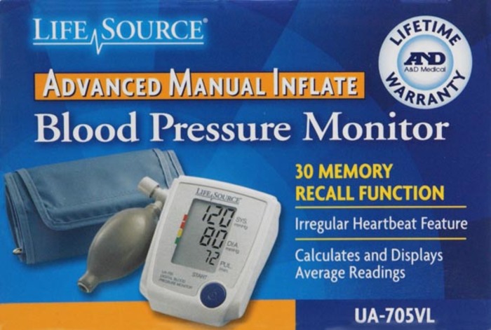 LifeSource Blood Pressure Monitor Advanced Manual Inflate L