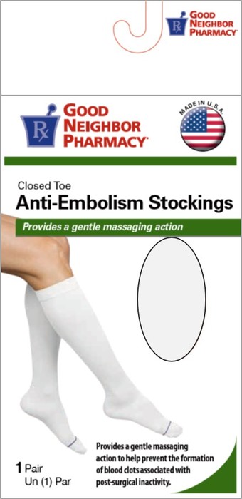 Good Neighbor Pharmacy Anti-Embolism Knee High Stocking 15-20mmHg White 2X