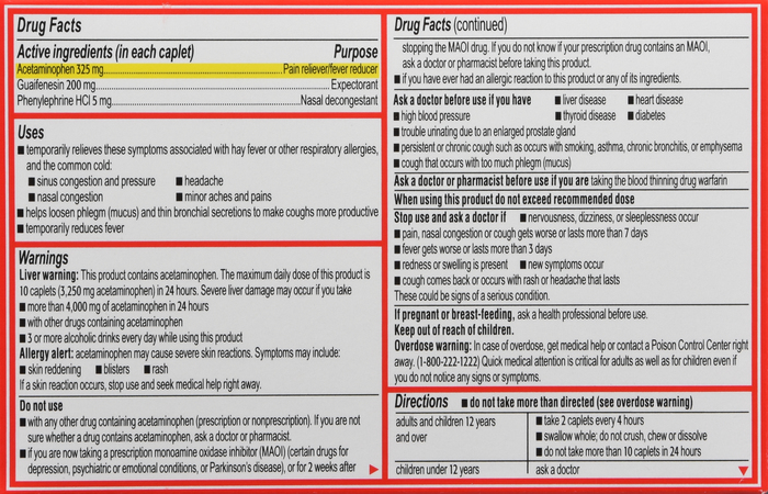 TYLENOL SINUS SEVERE DAY CAPLET 24CT