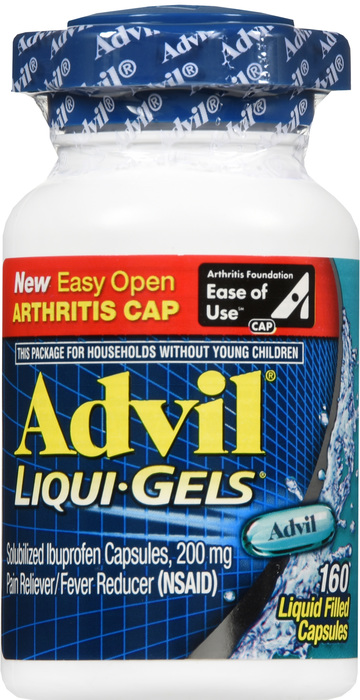 Advil Easy Open Ibuprofen Pain Reliever/Fever Reducer Liqui-Gels 160ct