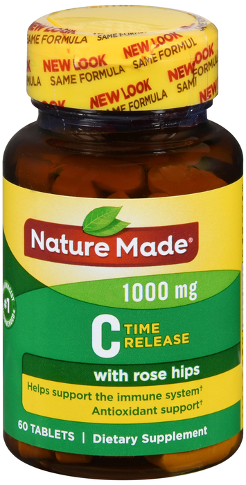 Nature Made VIT C 1000MG W/ROSE HP TAB 60ct