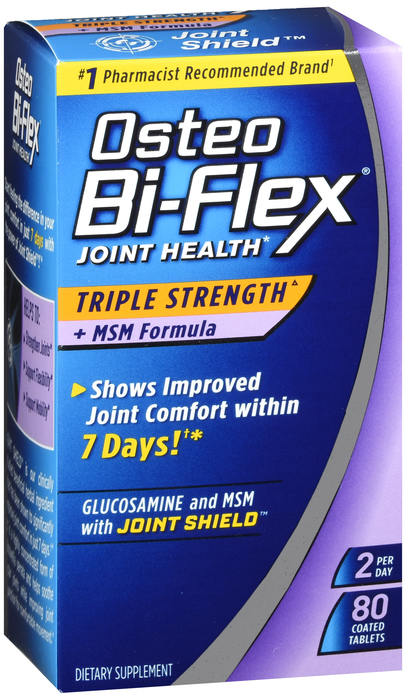 OSTEO BI-FLEX 3X-STRG +MSM TABLETS 80CT