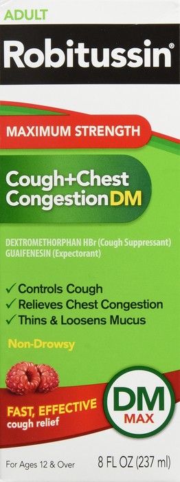 Robitussin Maximum Strength Cough+Chest Congestion DM 8oz