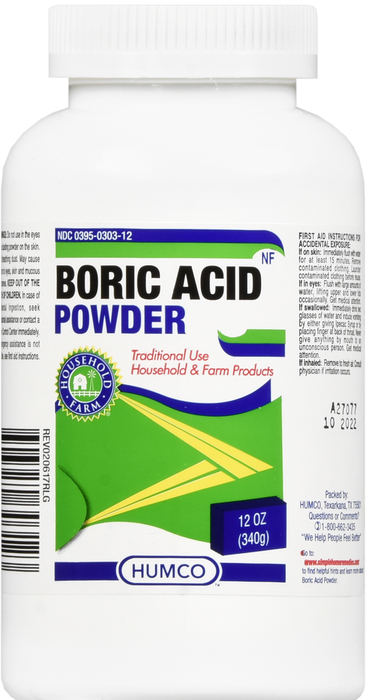 BORIC ACID NF POWDER 12OZ HUMCO