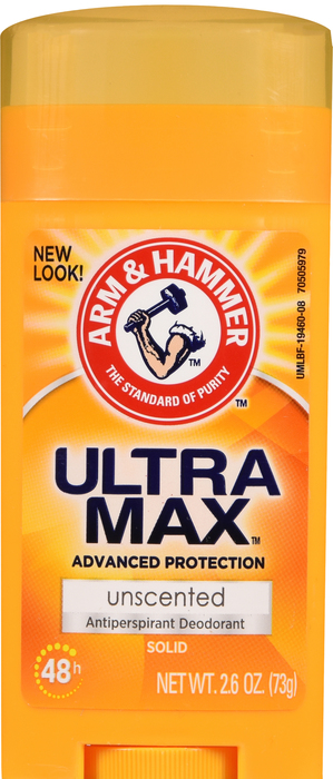 ARM & HAMMER ULTRAMAX DEODORANT ANTIPERSPIRANT OVAL UNSCENTED 2.6OZ