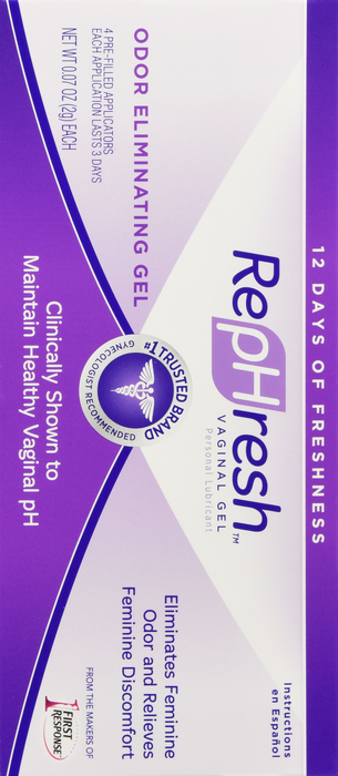 RepHresh Odor Eliminating Vaginal Gel 4ct