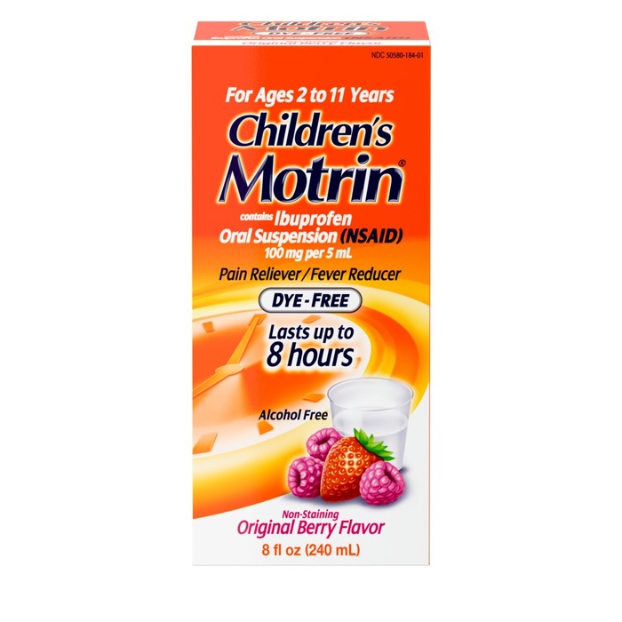 MOTRIN CHILD BERRY D/F LIQ 8OZ