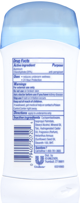 Dove Powder Invisible Solid Antiperspirant Deodorant 2.6oz