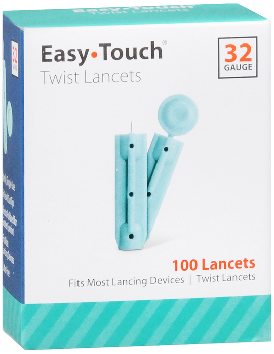 EASY TOUCH LANCET 32G TWIST 100CT