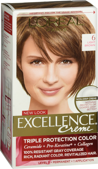 L'Oreal Paris Excellence Creme Light Brown Permanent Hair Color 1ct