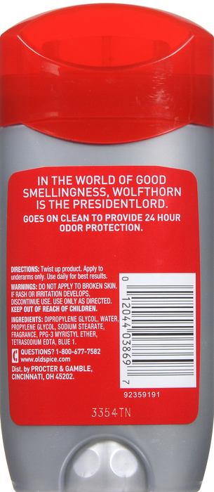 OLD SPICE W/C WOLFTHORN DEO 3OZ