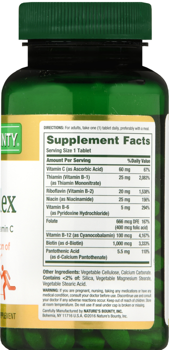 Nature's Bounty Super B Complex With C Tablets 150ct