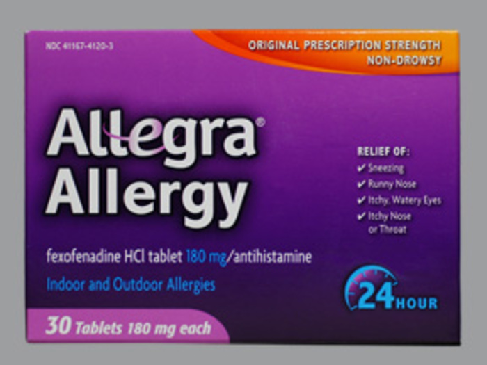 Allegra Allergy 24HR Antihistamine, 180mg, Tablets 30ct