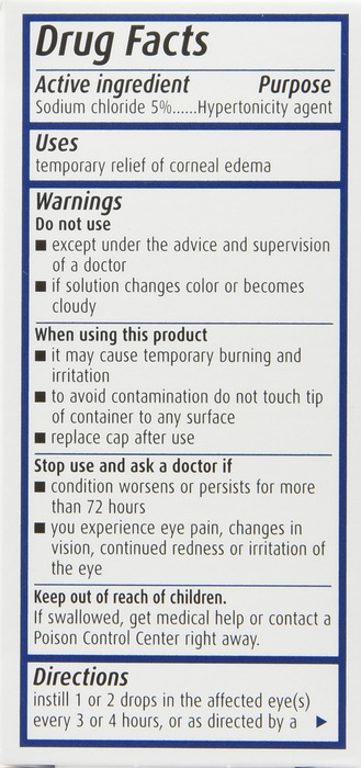 Bausch + Lomb Muro-128 5% Corneal Edema Drops 15ml