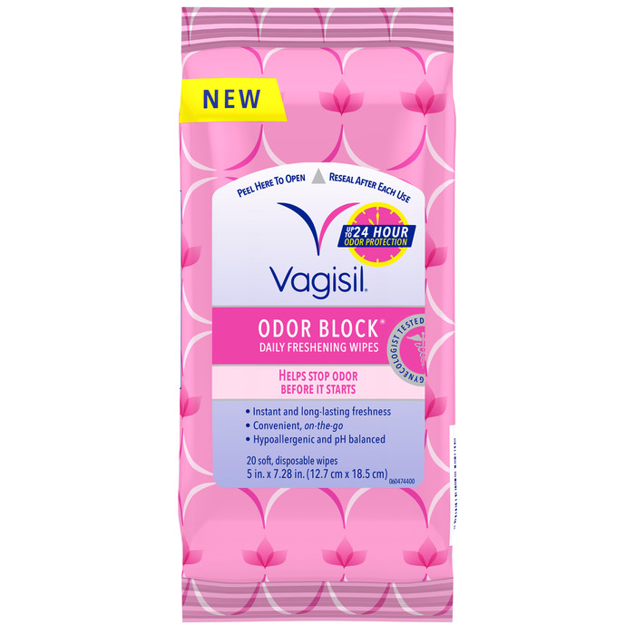 Vagisil Odor Block Wipes 20ct