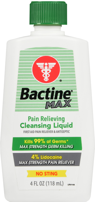 Bactine Max Pain Relieving Cleansing Liquid 4oz