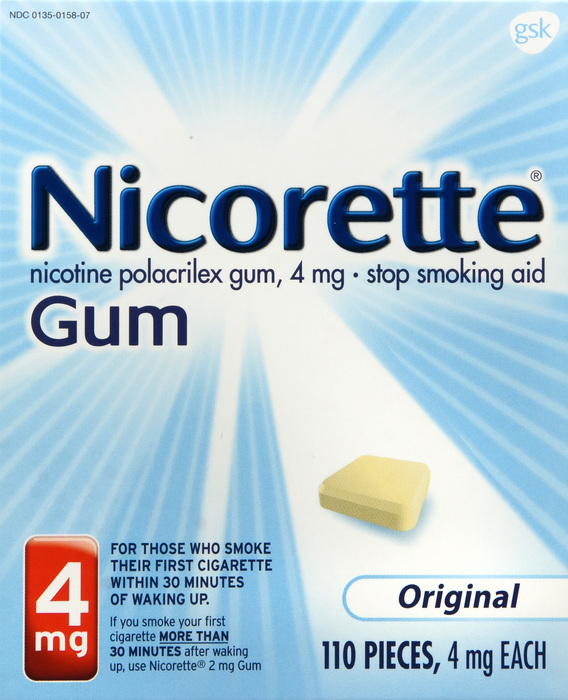 Nicorette Stop Smoking Aid 4mg Original Gum 100ct