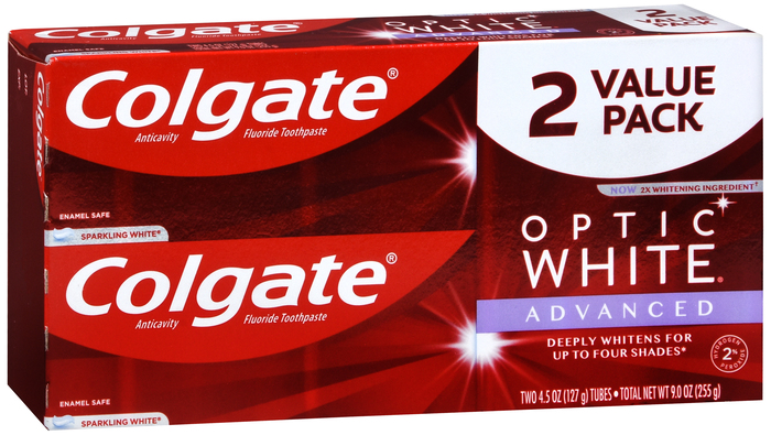 COLGATE OPTIC WHIT T/P MINT 2X4.5OZ TWN