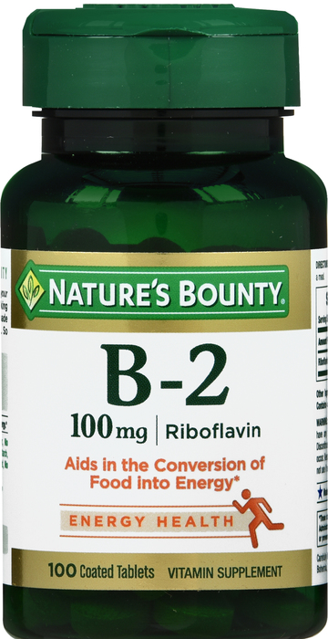 NATURES BOUNTY VITAMIN B2 100MG TABLET 100CT