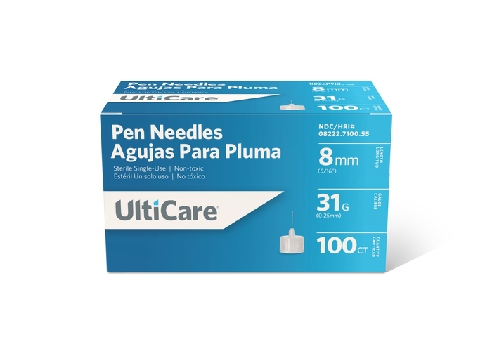 UltiCare Pen Needles 8mm 5/16" 31g 100ct