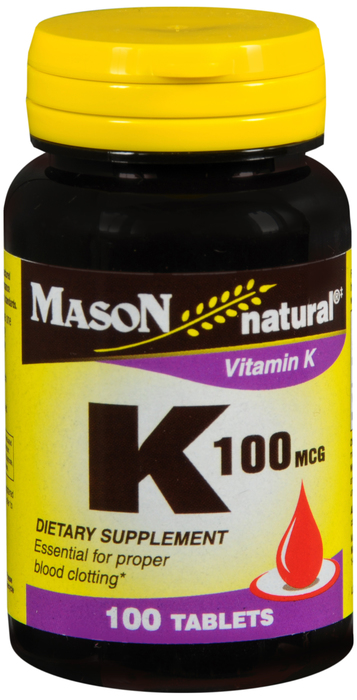 VITAMIN K 100MCG TABLET 100CT MASON