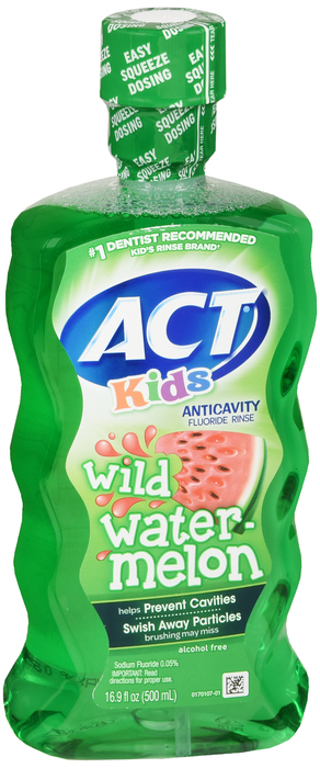 ACT Kids Anticavity Wild Watermelon Fluoride Rinse 9oz