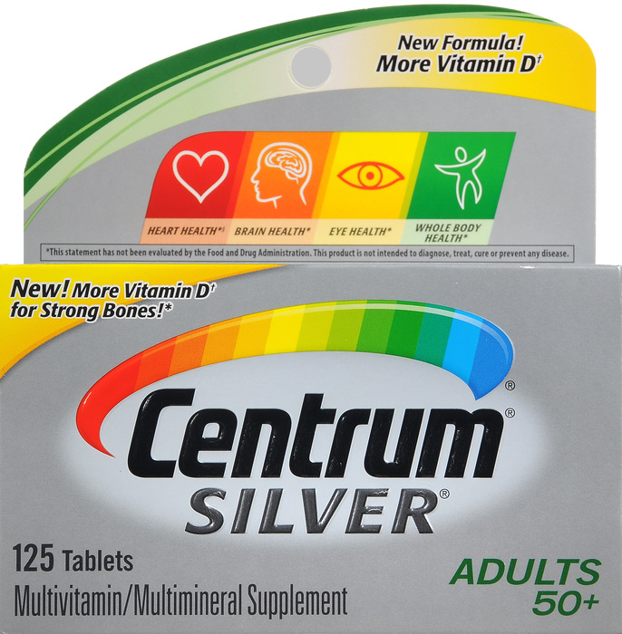 Centrum Silver Adult 50+ Multivitamin Tablets 125ct