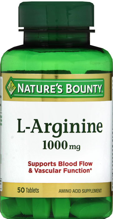 L-ARGININE 1000MG TABLET 50CT NAT BOUNTY