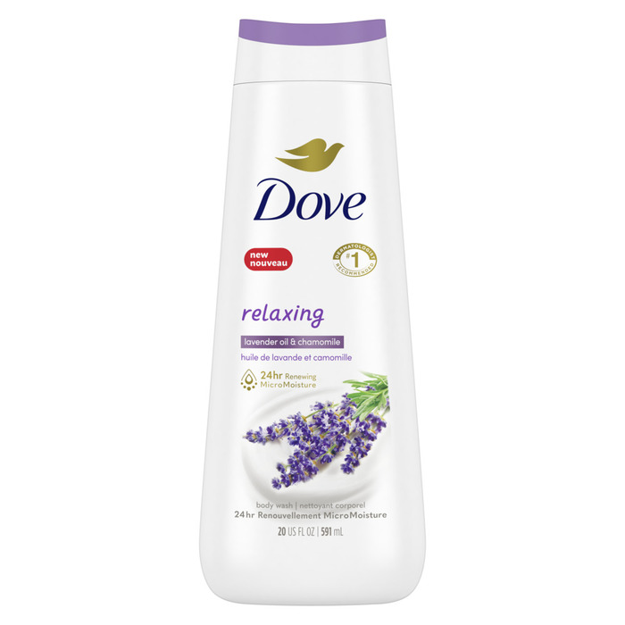 DOVE RELAXING LAVENDER&CHAMOMIL WSH 20OZ