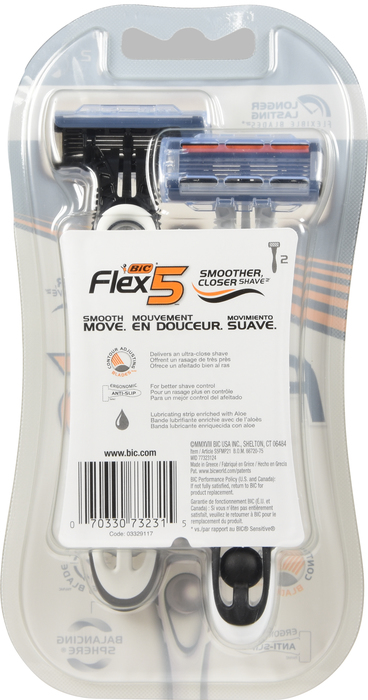 BIC FLEX 5 SHAVER 2CT