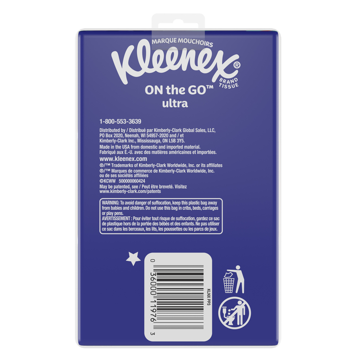 Kleenex Go Packs Facial Tissues 3ct