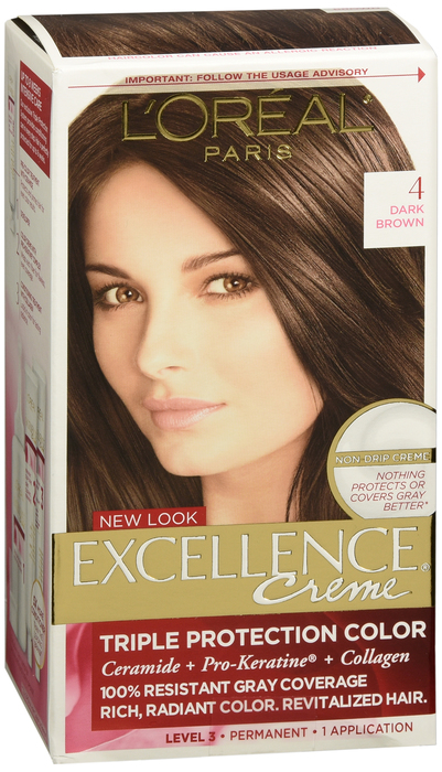 L'Oreal Paris Excellence Creme Dark Brown Permanent Hair Color 1ct