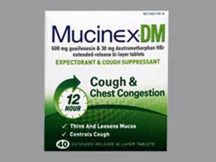 Mucinex DM 600mg 12HR Tablets 40ct