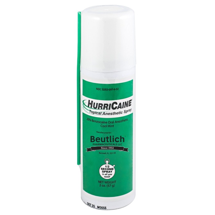 HURRICAINE 20% SPRAY MINT 2OZ