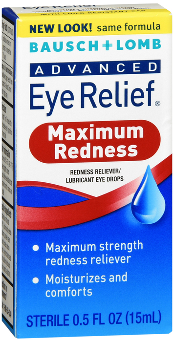 Bausch & Lomb Advanced Eye Relief Redness Reliever/Lubricant Eye Drops 0.5oz