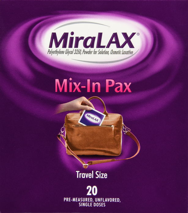 MIRALAX SINGLE DOSE PACKET POWDER 20CT