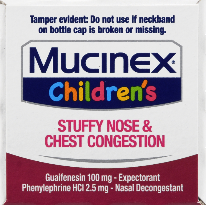 Children's Mucinex Stuffy Nose & Chest Congestion Very Berry Flavor 4oz