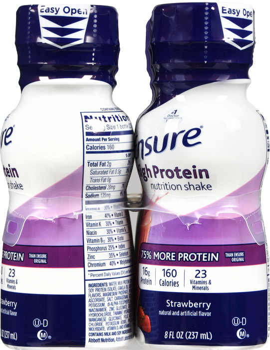 Ensure Active High Protein Nutrition Shake 8oz Strawberry 6ct