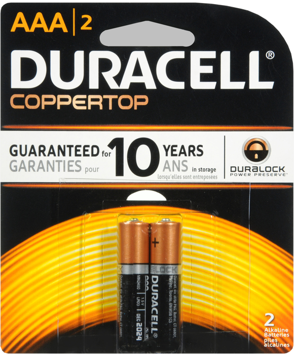 DURACELL COPPERTOP AAA 2CT