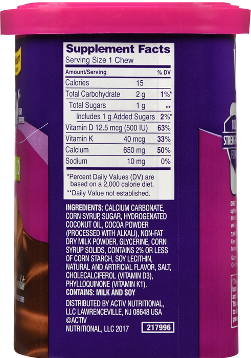 Viactiv Calcium Plus D Chocolate Soft Chews 100ct