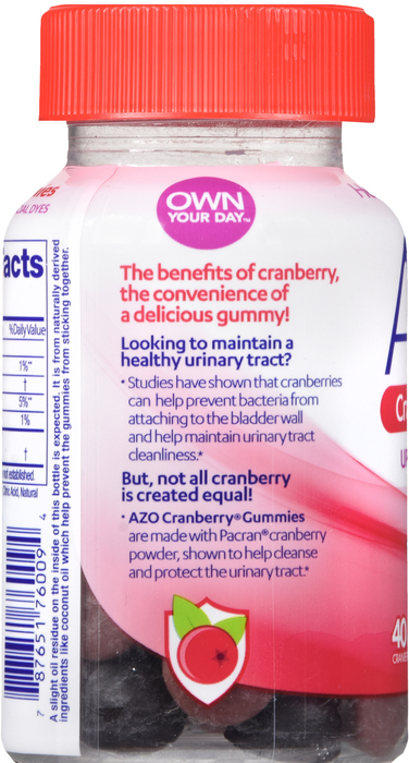 AZO Urinary Tract Health Cranberry Gummies 40ct