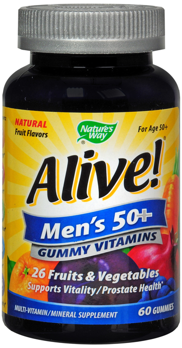 Alive! Men's 50+ Multi-Vitamin Gummies 60ct