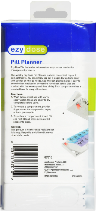 Ezy Dose Pill Planner Travel 7 Day AM/PM API