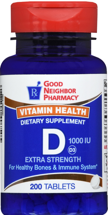 Good Neighbor Pharmacy Vitamin D 1000 IU Tablets 200ct