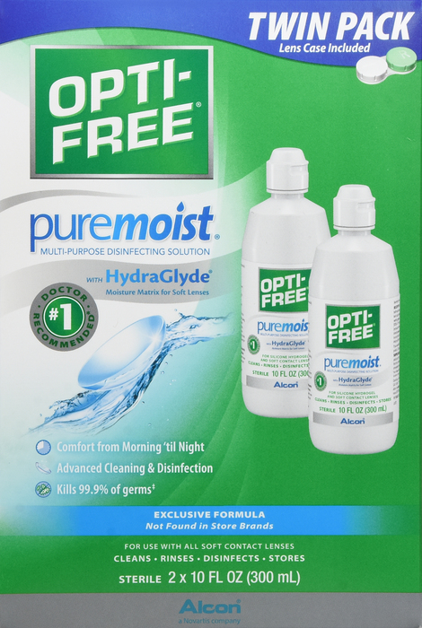 OPTI-FREE PURE MOIST MULTIPURPOSE 2X10OZ