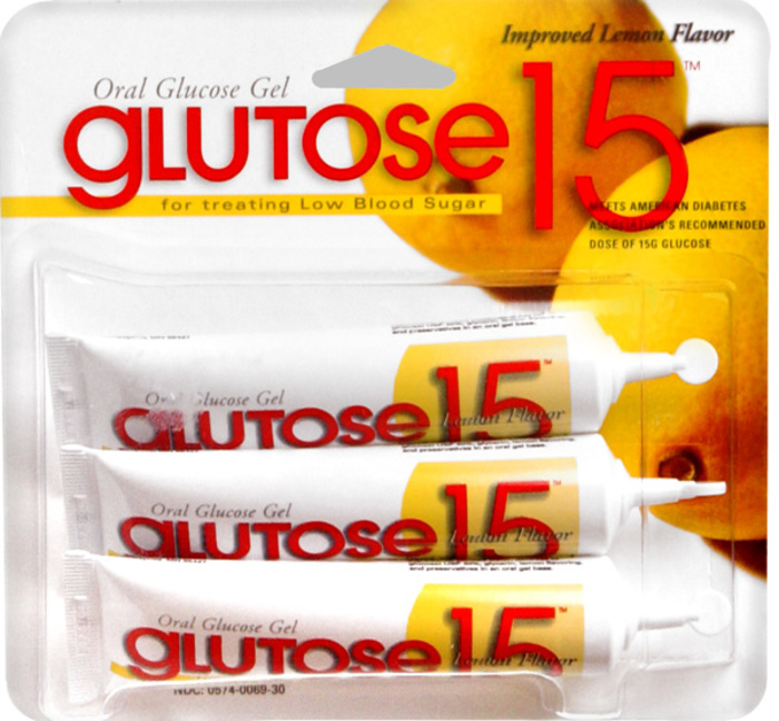 Glutose 15 Lemon Gel 3x37.5gm